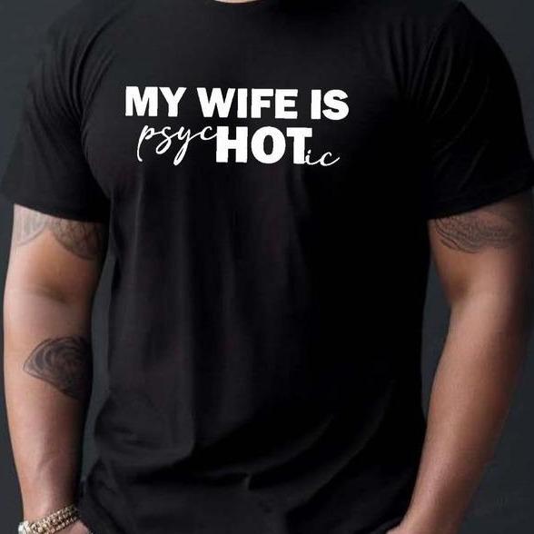 Men's Letter Print Round Neck Tee, Regular Fit Short Sleeve Crew Neck T-Shirt for Daily Wear, Casual Summer Top for Men