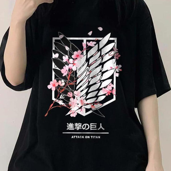 Attack On Titan Anime Unisex Tee |   Wings Of Freedom AOT Shirts - Eren Acid Wash Shirt Graphic Tee  Menswear Soft Top Sweater Streetwear T-shirt  Womenswear Cotton Printed graphic tees men gifts dark humor graphic tees Casual Black Crewneck Tshirt