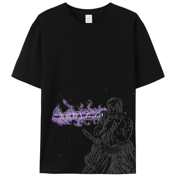 Zoro Tee Cotton Casual Style Anime Inspired Summer Clothing graphic tees