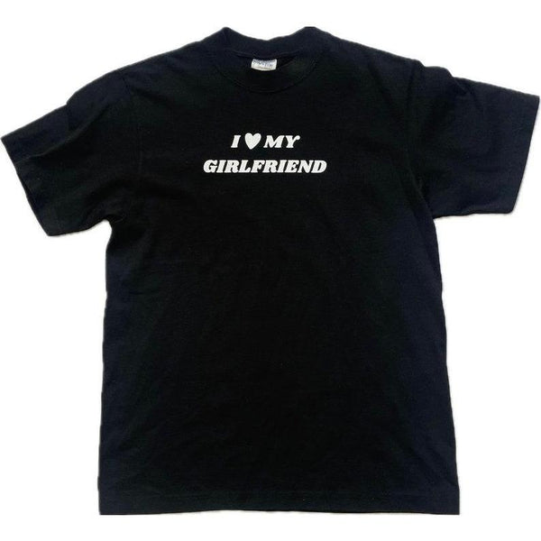 I love my girlfriend t-shirt, Gift For Him, Gift For Her, I love Shirt, I heart shirt, Menswear Crewneck Classic Tee Casual Collar men  gifts